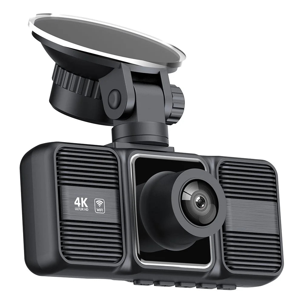 S26 4K Dash Cam 3-Lens WiFi Car Recorder with 2 inch IPS Screen  /  Night Vision  /  G-Sensor Motion  /  Detection Car DVR - 1