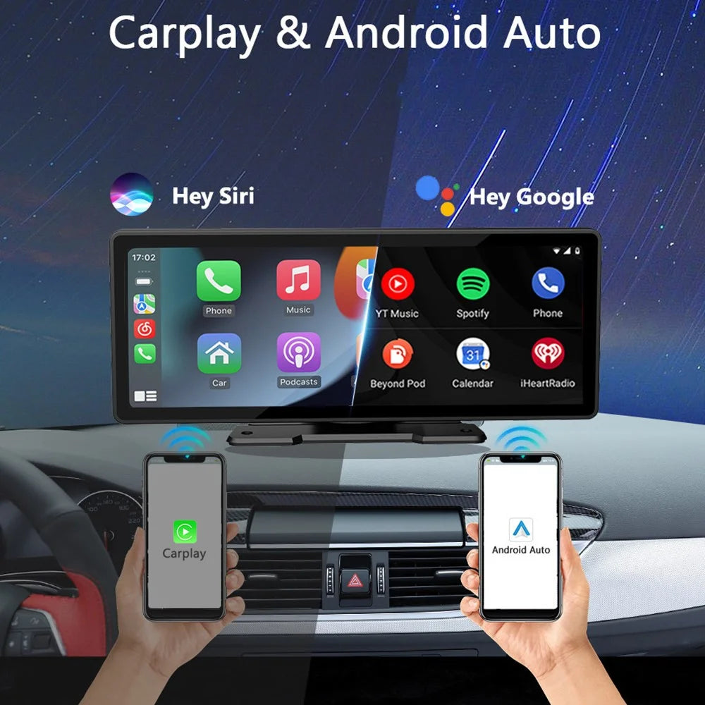 H18C 10.26 inch Wireless CarPlay Dash Cam 4K+1080P Dual Lens Casting MP5 with Night Vision /  Wide Angle Car DVR For Android - 7