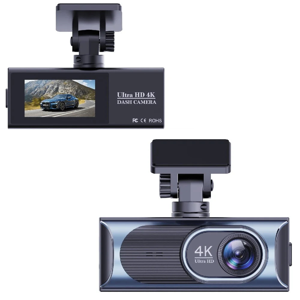 4K Dual Lens Dash Cam 170° Wide Angle Car DVR with WiFi GPS Tracking and Night Vision - 1