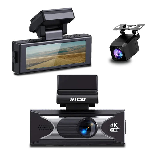 4K Dual Lens Dash Cam with ADAS 170° Wide Angle Car DVR with Night Vision and G-Sensor - 1