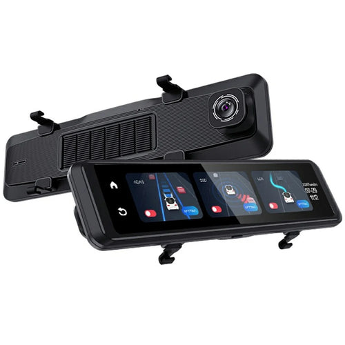 V7 12 Inch Touchscreen Car Dash Cam 4K Front and 1080P Rear Dual Camera ADAS+BSD Video Recorder - 1