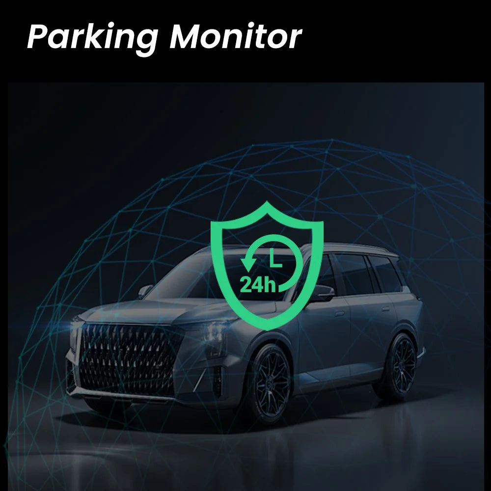 F9 3 Channels Dash Cam GPS 4K Front + 1080P Inside and Rear Night Vision Car Camera Support WiFi App Control - 5