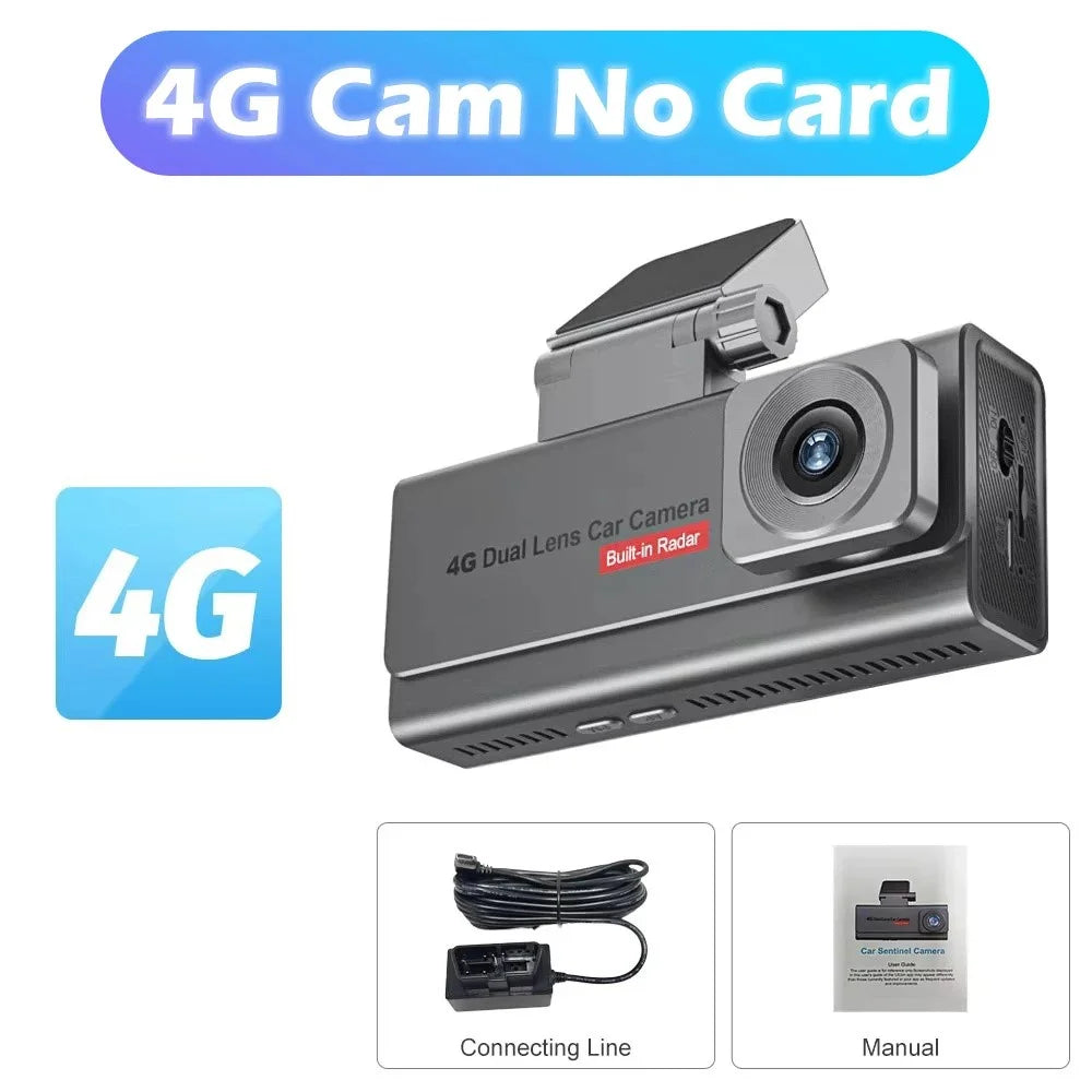 VM01-EU 1080P 4G WiFi Dual Lens Car Dash Cam with Night Vision Parking Monitor, EU Version - Black - 3
