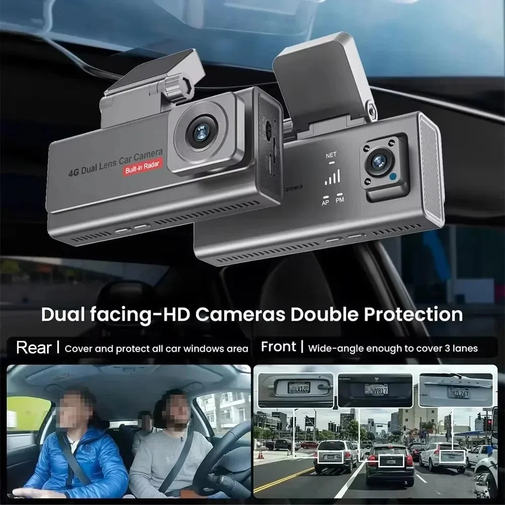 VM01-EU 1080P 4G WiFi Dual Lens Car Dash Cam with Night Vision Parking Monitor, EU Version - Black - 7