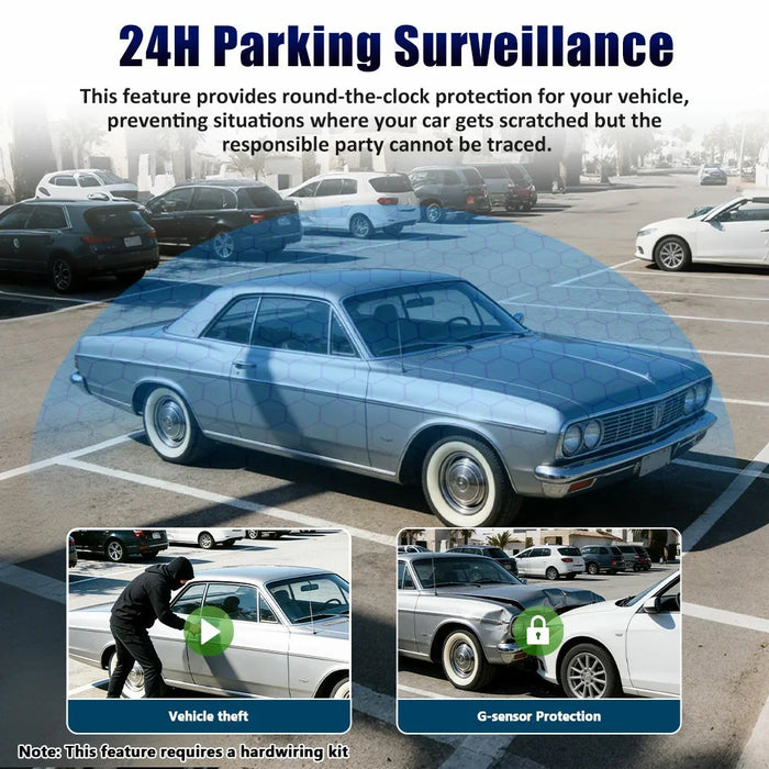 C313 1080P WiFi Dash Cam 4-Channel DVR Wireless Night Vision Parking Monitor Reverse Camera - Black - 7