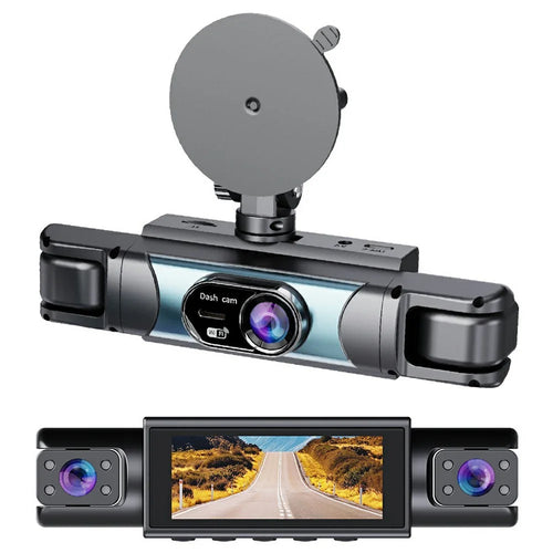 C315 4-Channel 1080P WiFi Dash Cam Parking Monitor G-sensor Loop Recording Night Vision Backup Camera - Black - 1