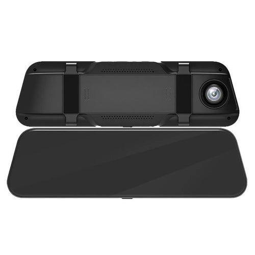 H111-TP HD Streaming Card Recorder Dash Cam 9.66 Inch IPS Touch Screen Dual Lens HD Night Vision Rearview Mirror DVR - 1