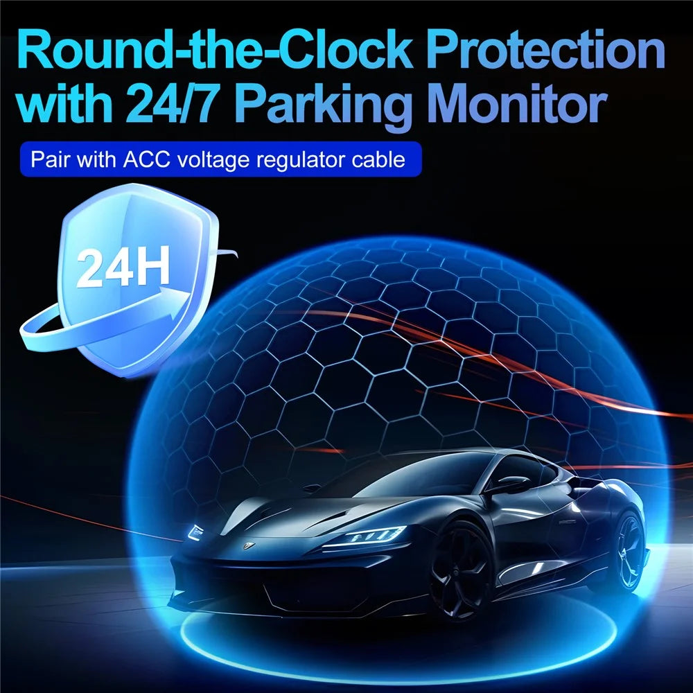 L50 4K Dash Cam Front Rear Dual Camera 160 Degree Wide Angle WiFi Parking Monitor Driving Recorder - Black - 3
