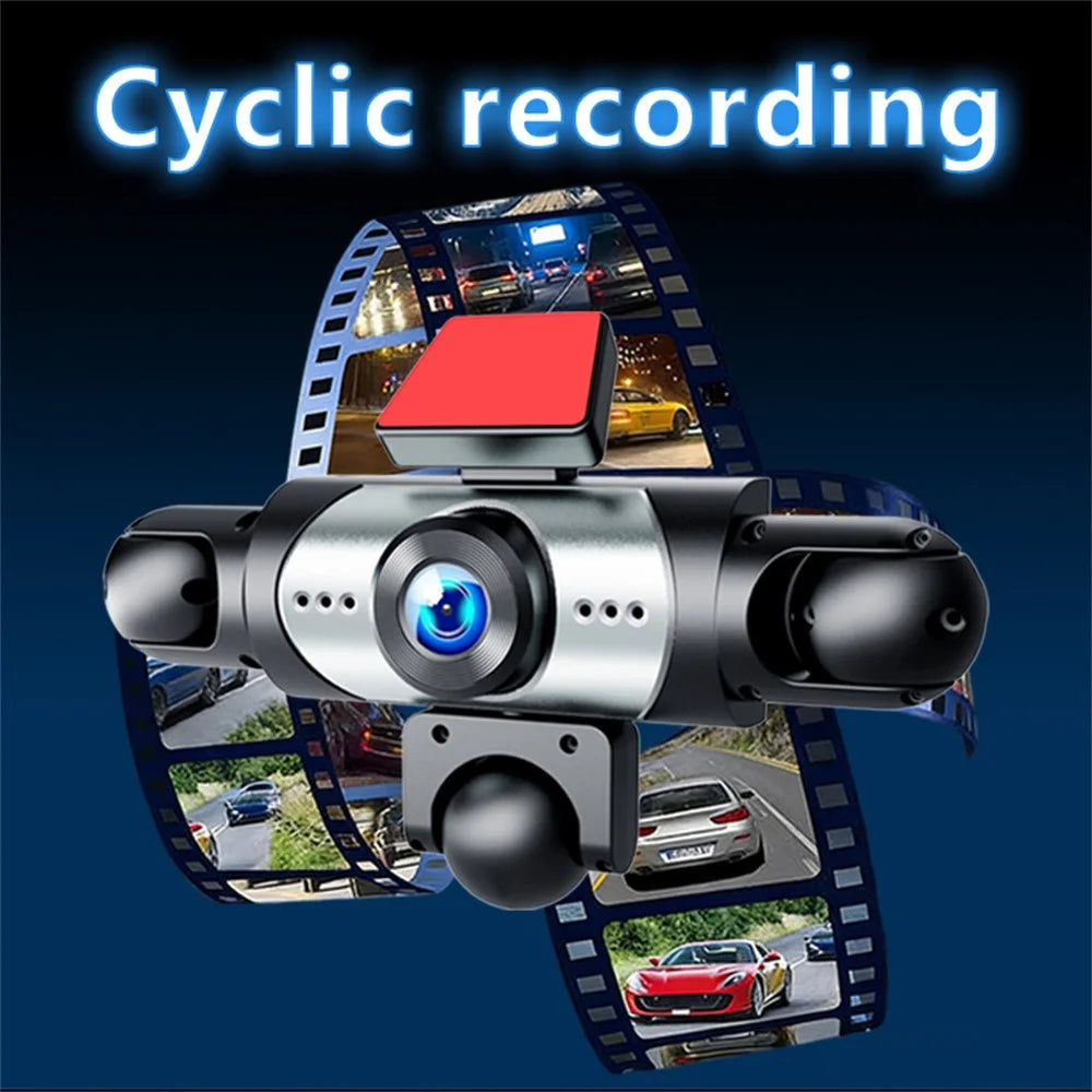 W8 5-Camera Dash Cam 360 Degree Recording 1080P HD Car DVR Front Rear Interior Side View Parking Monitor - 4