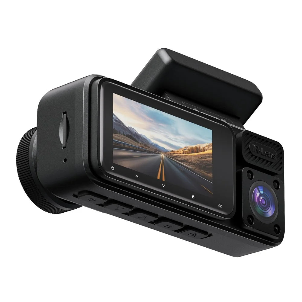 9716 3 Channel Car Dash Cam WiFi 1080P FHD Wide Angle Night Vision Front Rear Interior Camera for Car Recording - Black - 3