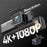 V56 4K 1080P Dash Cam Front Rear Camera GPS 5GHz WiFi Night Vision Parking Monitor Car DVR - Black - 2