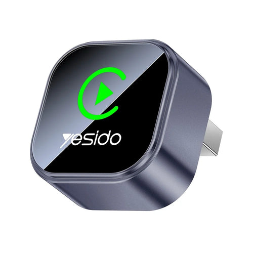 YESIDO KM31 Wireless CarPlay Android Auto 2 in 1 Mini Size OTA Updates Adapter - Black - 1