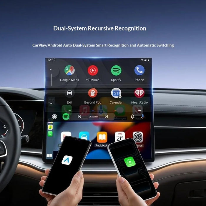 YESIDO KM32 Wireless CarPlay Adapter Dual Core Car Android Auto Adapter for Apple Android - Black - 5