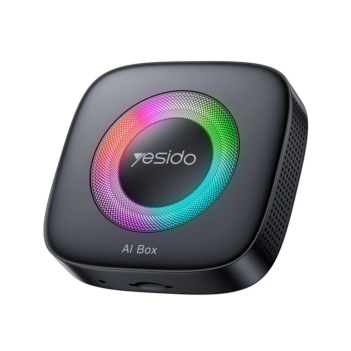 YESIDO KM33 Wireless CarPlay Android Auto AI Box 3 in 1 Dual Band WiFi Bluetooth-compatible 5.0 with RGB Light - Black - 1