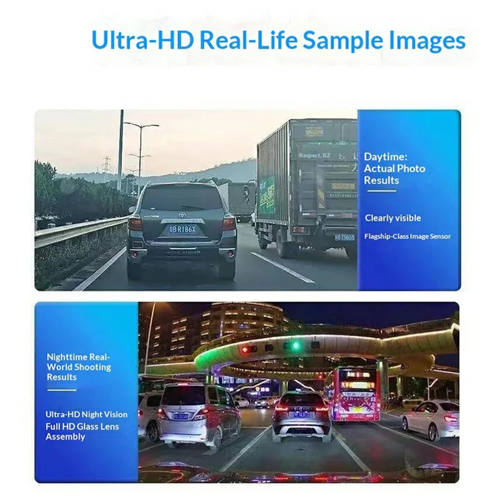 K8 Car Charger Powered Dash Cam 1080P HD Night Vision WiFi Car Driving Recorder - Black - 7