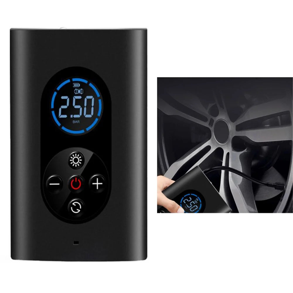 M8 Small Portable Multi-functional Smart Wireless Inflator Car Bicycle Tire Electric Car Pump Motorcycle Inflatable Pump - 1