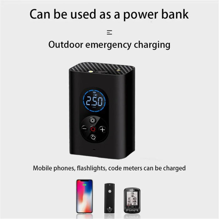 M8 Small Portable Multi-functional Smart Wireless Inflator Car Bicycle Tire Electric Car Pump Motorcycle Inflatable Pump - 7