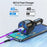 BK-359 Five Charging Ports Car Charger QC 3.0 USB Fast Car Charging Power Adapter - Black - 4