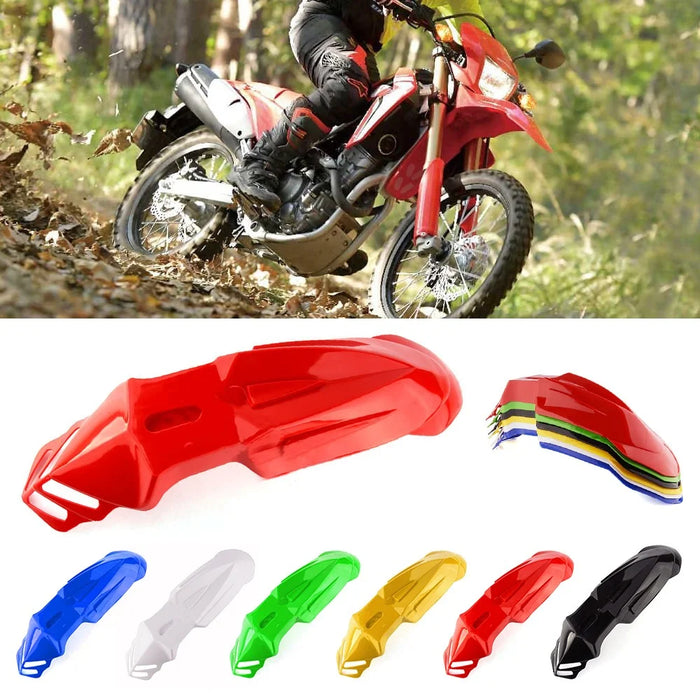 Universal Motorcycle Plastic Front Fenders Mudguard for KX/DRZ/CRF/YZF/WR Off-Road Motorcycle - Blue - 5