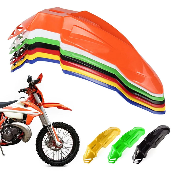 Universal Motorcycle Plastic Front Fenders Mudguard for KX/DRZ/CRF/YZF/WR Off-Road Motorcycle - Blue - 6