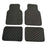4PCS Universal Car PVC Floor Mats Waterproof Anti-dirt Floor Pads - Black - 2
