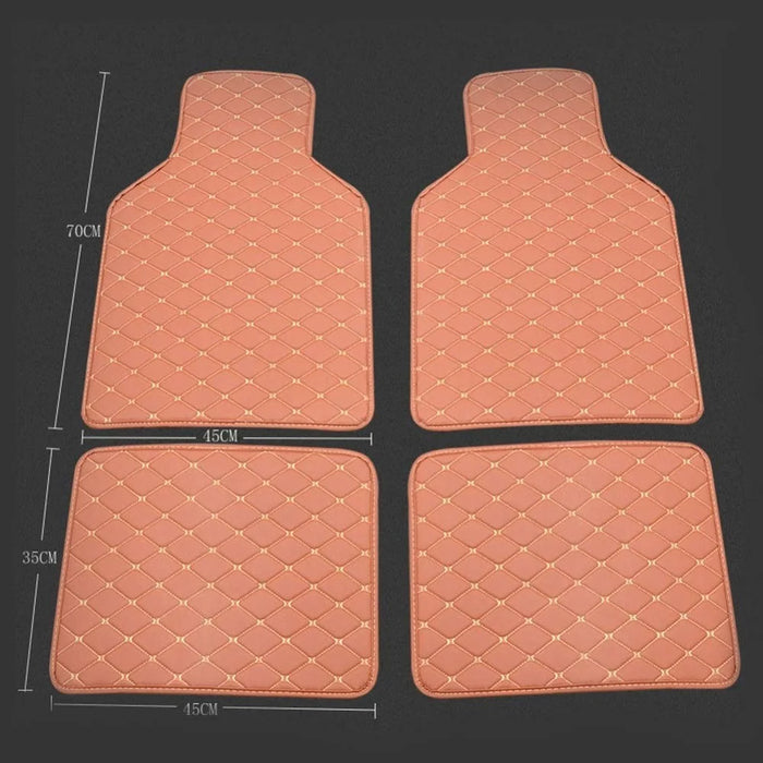 4PCS Universal Car PVC Floor Mats Waterproof Anti-dirt Floor Pads - Black - 3