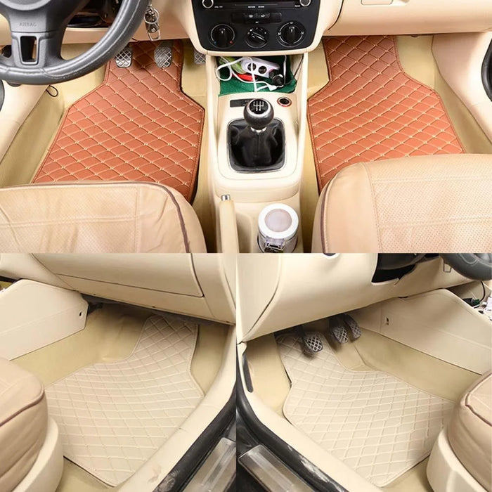 4PCS Universal Car PVC Floor Mats Waterproof Anti-dirt Floor Pads - Black - 5