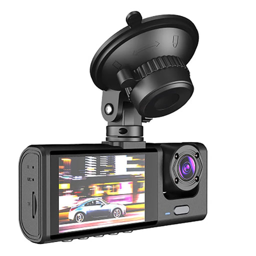 C309 2.0" IPS Screen 3-Lens Car Dash Cam Full HD 1080P Car Video Recorder 130-Degree Wide Angle Car Recorder - 2