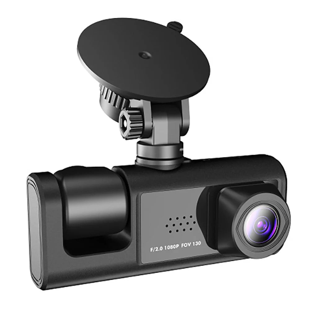 C309 2.0" IPS Screen 3-Lens Car Dash Cam Full HD 1080P Car Video Recorder 130-Degree Wide Angle Car Recorder - 3
