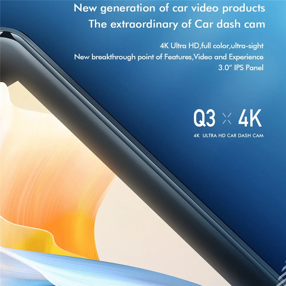 ANYTEK Q3 3-inch IPS HD Screen Dual Camera Video Super Capacitor Hidden G-sensor Car Recorder - 3