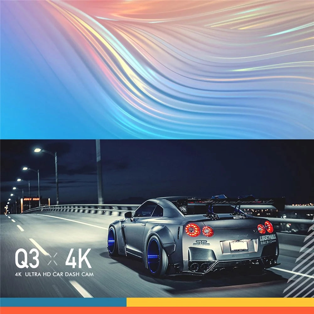 ANYTEK Q3 3-inch IPS HD Screen Dual Camera Video Super Capacitor Hidden G-sensor Car Recorder - 4