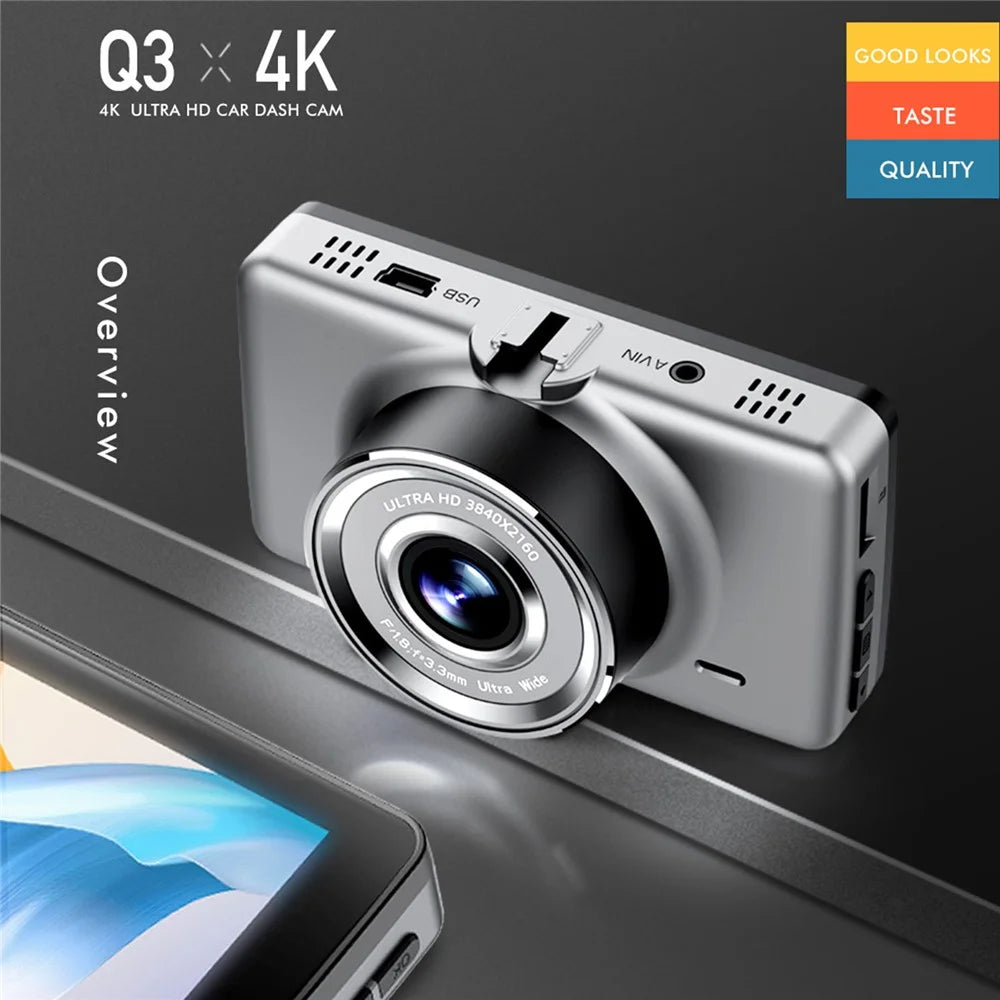 ANYTEK Q3 3-inch IPS HD Screen Dual Camera Video Super Capacitor Hidden G-sensor Car Recorder - 6