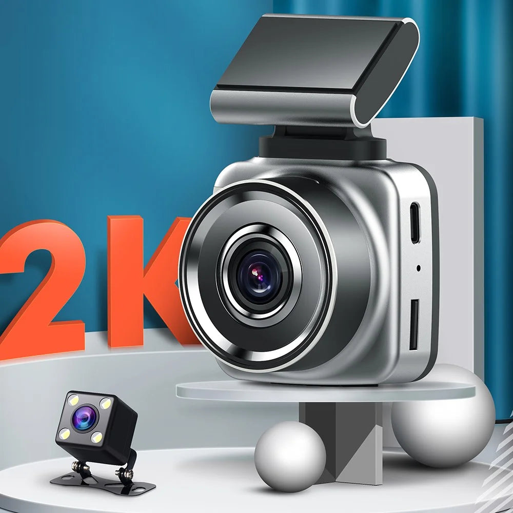 ANYTEK Q2M 2.0-inch HD 2K Car DVR Parking Monitoring Night Vision Front Rear Dual Camera Driving Recorder Dash Cam - 2