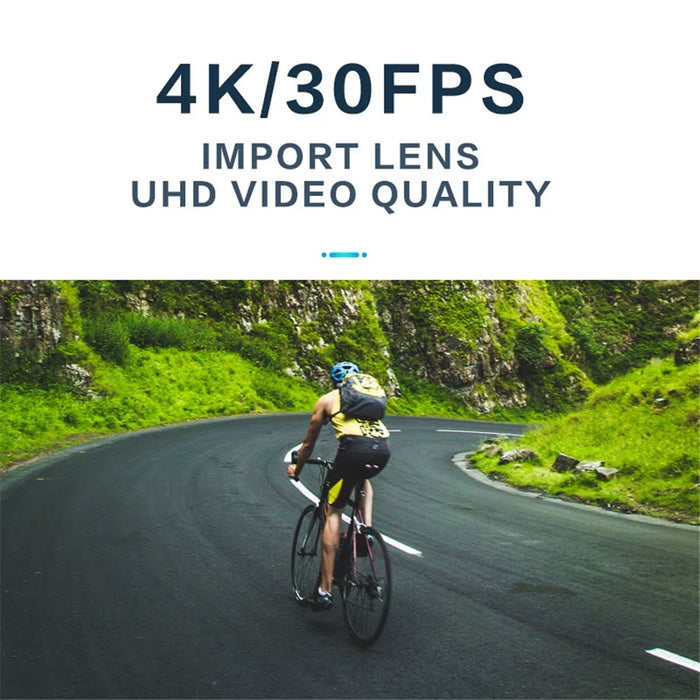 4K 30FPS Head-Mounted Video Camera WiFi Wearable Motorcycle Bike Video Recorder Camera with Microphone - 4