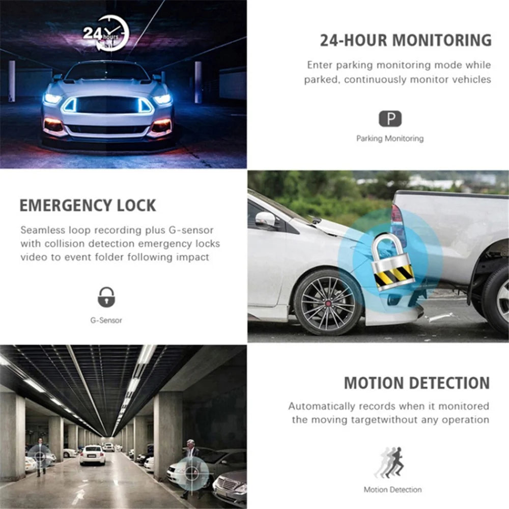 F10 3.0 Inch HD 1080P Car Dash Cam Data Recorder Wide Angle Night Vision G-sensor Parking Monitor - 3