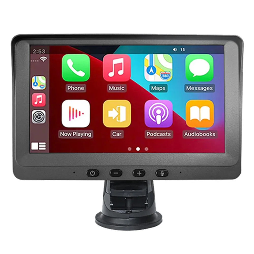 P704 Portable Car Stereo Wireless Car Play Android Auto 7'' Touch Screen Car Radio Dual Camera Driving Recorder - 1