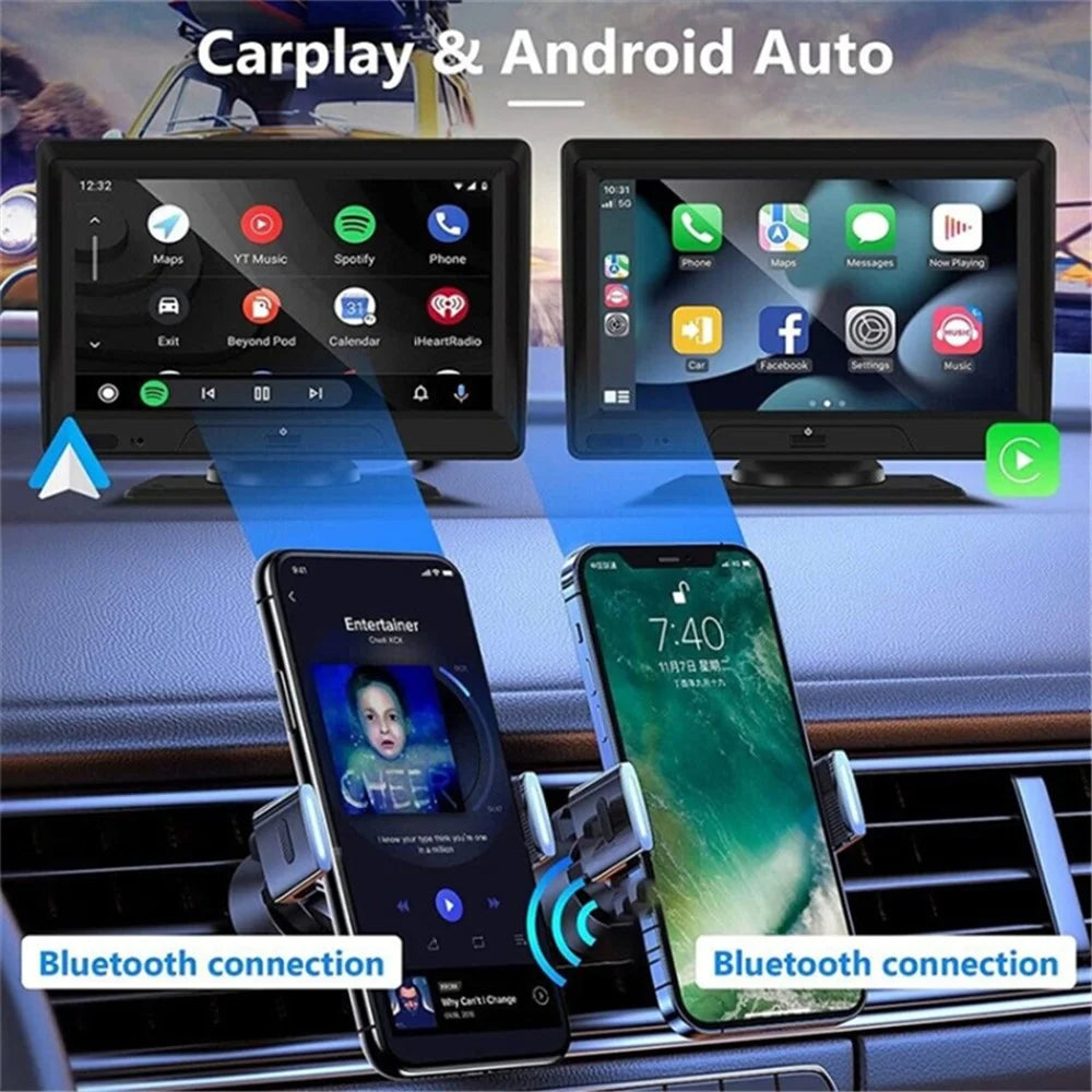 P702D 7'' Touch Screen Wireless Car Player Dual Camera Driving Recorder Multimedia Player with FM Transmitter - 5
