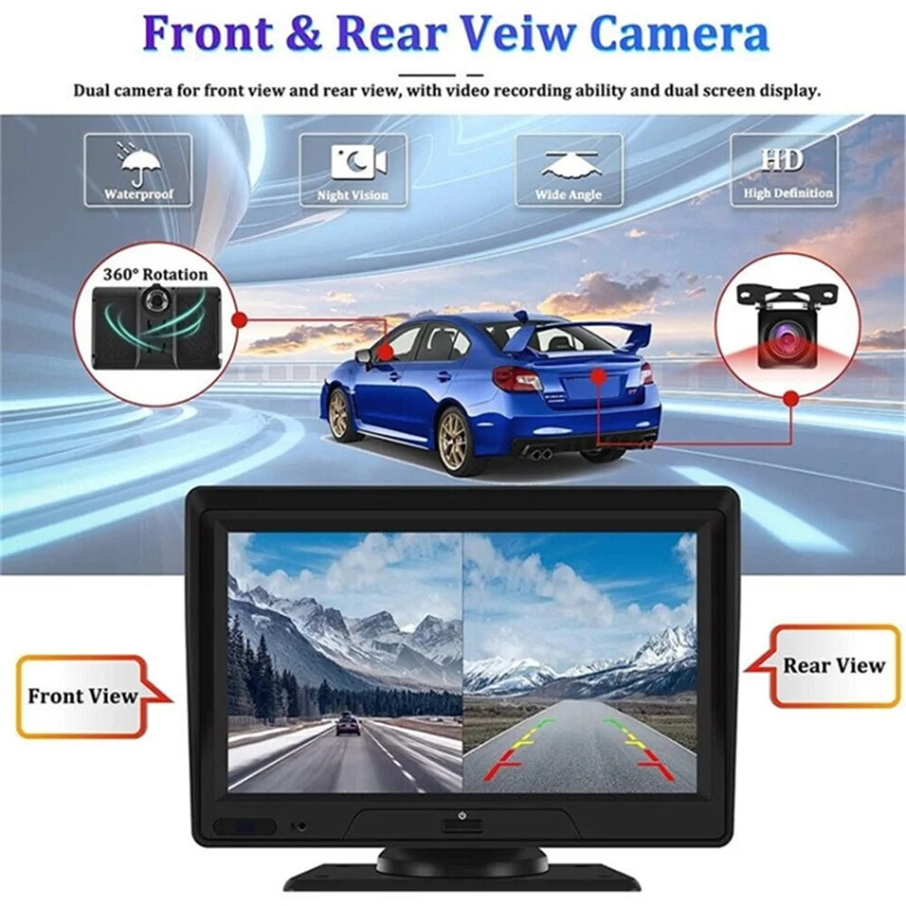 P702D 7'' Touch Screen Wireless Car Player Dual Camera Driving Recorder Multimedia Player with FM Transmitter - 6