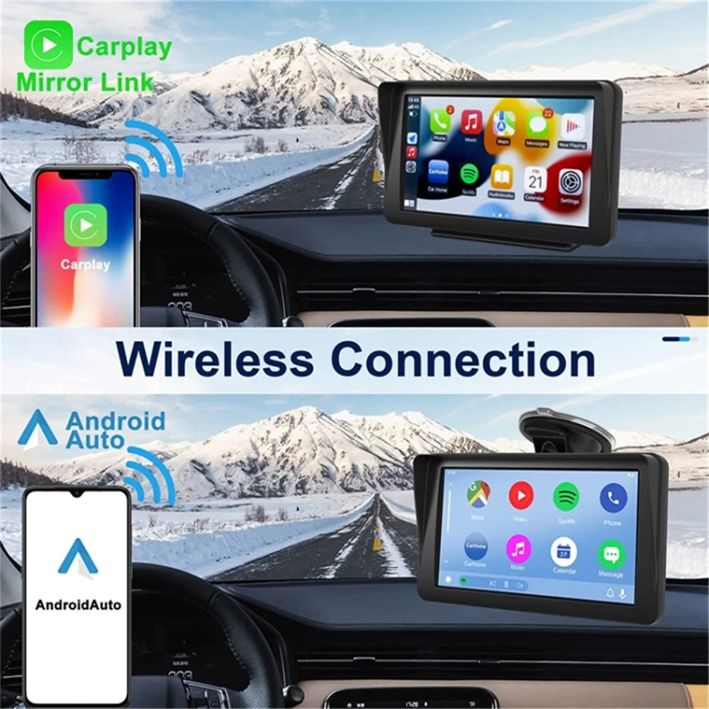 P701S Touchscreen Portable Car Radio Receiver 7'' Wireless Car Player Reverse Camera Recorder - 2