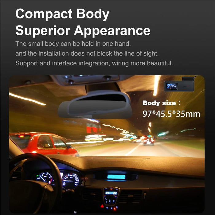 U06 Dual Lens Car Dashcam 2K Dash Cam Video Recorder with 1.47-Inch Screen - 4