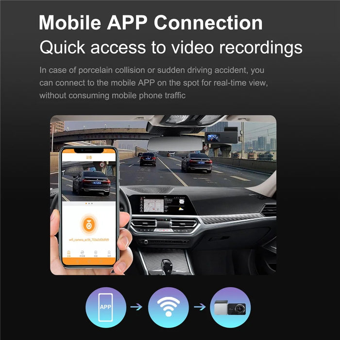 U06 Dual Lens Car Dashcam 2K Dash Cam Video Recorder with 1.47-Inch Screen - 5