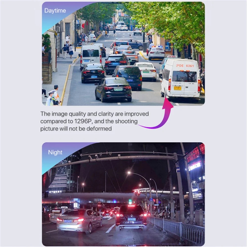 U02 Front and Rear Dual Lens Night Vision Car Dash Cam WiFi Car Video Recorder (No Memory Card) - 3