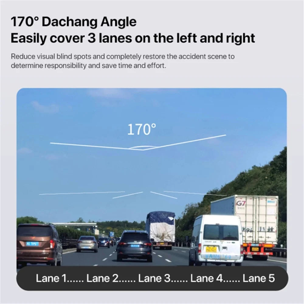 U02 Front and Rear Dual Lens Night Vision Car Dash Cam WiFi Car Video Recorder (No Memory Card) - 5