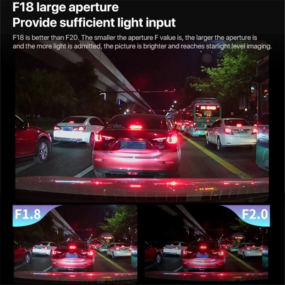 U02 Front and Rear Dual Lens Night Vision Car Dash Cam WiFi Car Video Recorder (No Memory Card) - 6