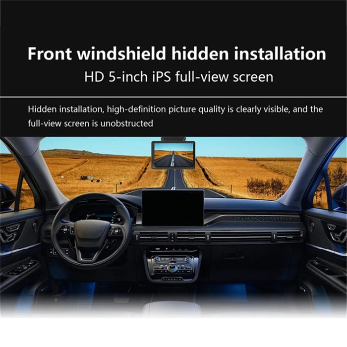 X7 5-inch Screen HD Night Vision Car Dash Cam Dual-Recording Dash Cam (No Memory Card) - 5