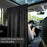 Single Layer 190T Pongee Privacy Protection Car Partition Curtain with 2 Rear Window Curtains - 3