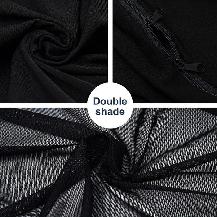 2Pcs / Set Anti-mosquito Car Window Mesh Curtain Sun Shade Breathable Window Curtain with Zipper Opening - Front Window(Left+Right) - 6