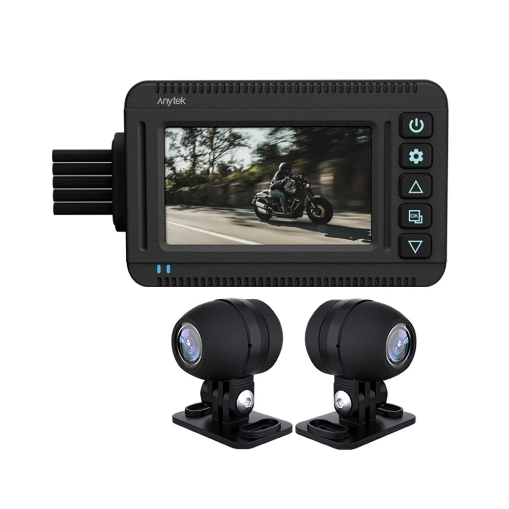 S30 Motorcycle Dash Cam Sport Driving Recorder Dash Cam Dual 2K Motorbike Camera Loop Recording - 1