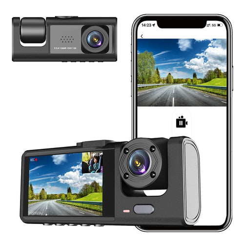 Y16 Car DVR Dash Cam 1080P HD Parking Monitoring 3 Cameras Vehicle Driving Recorder - 1