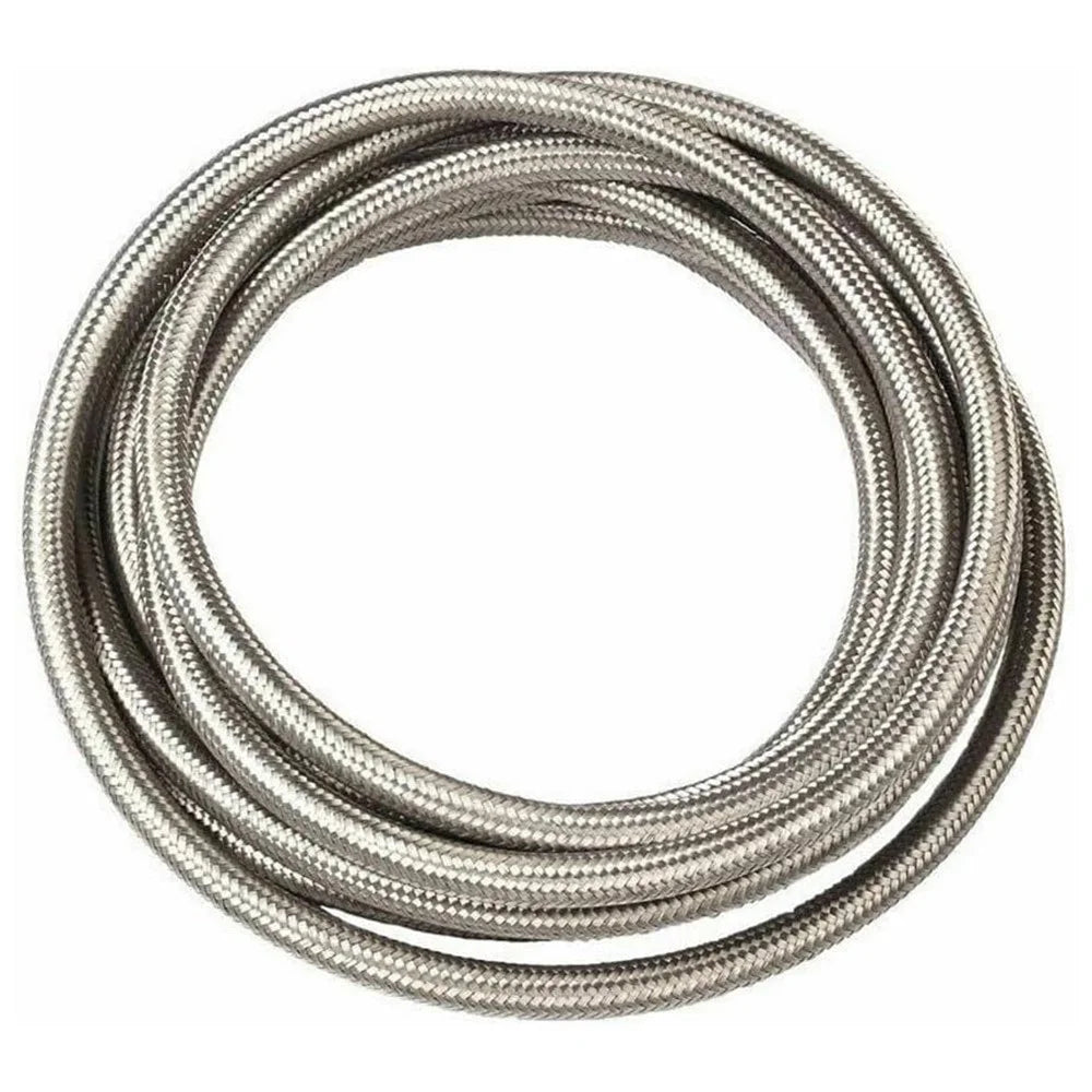 50cm Motorcycle Radiator Fuel Pipe Sheath 304 Stainless Steel Braided Hose - 2